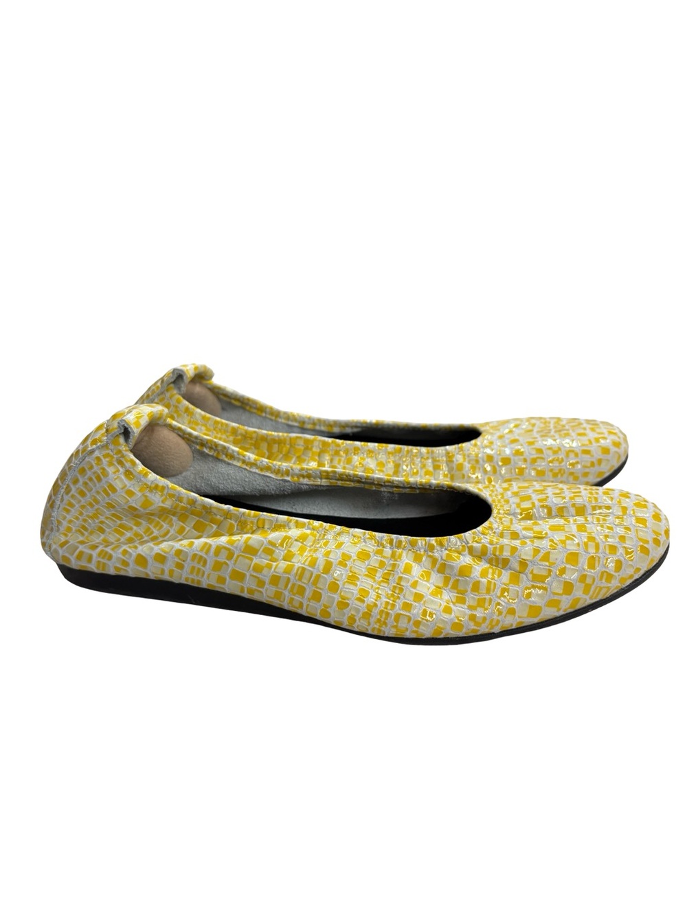 Arche Women’s Yellow Leather Patterned Flats Sz 37